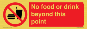 No food or drink beyond this point
